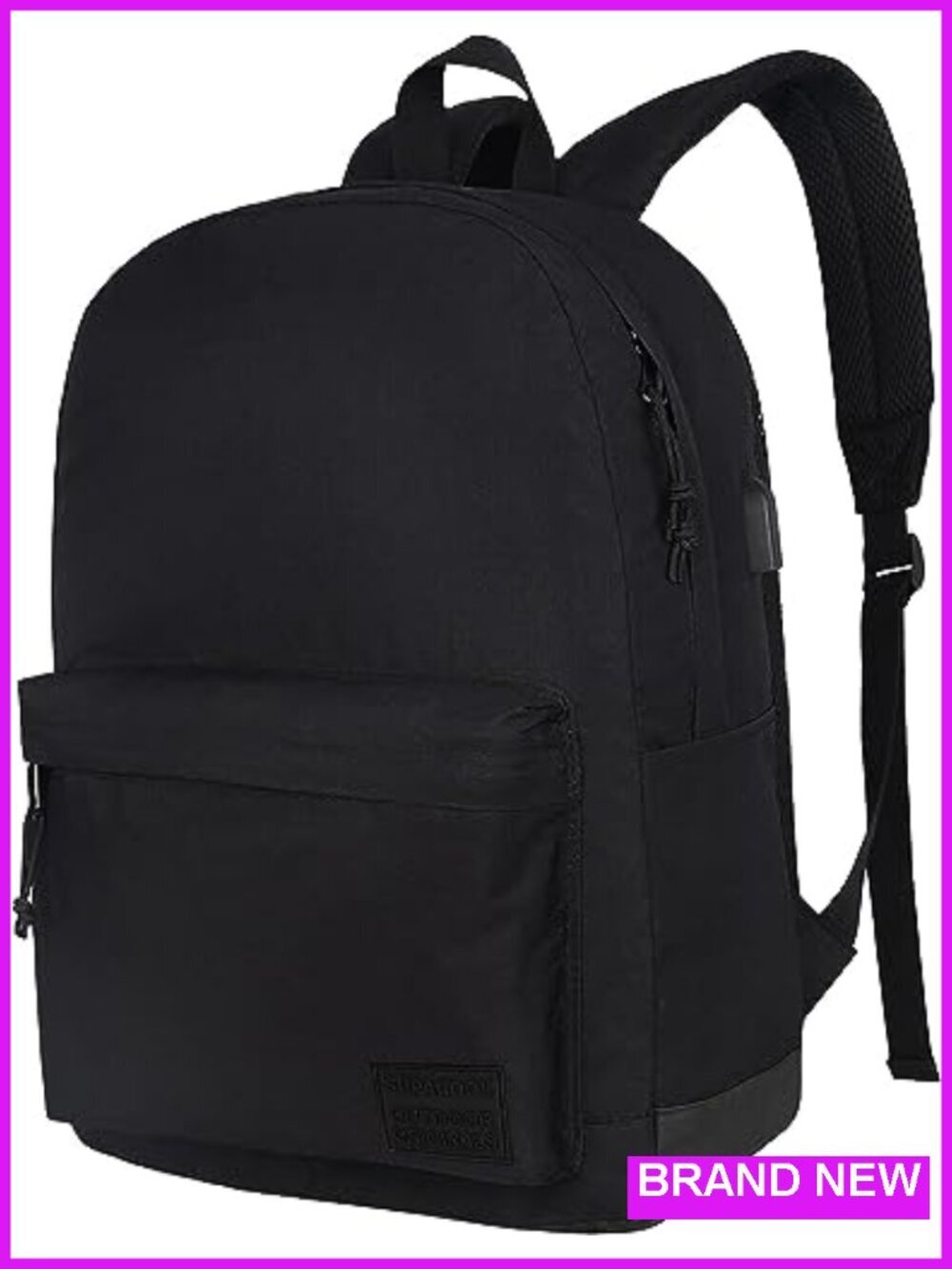 Laptop Backpack with USB Port, 15.6" Water Resistant Travel Backpack